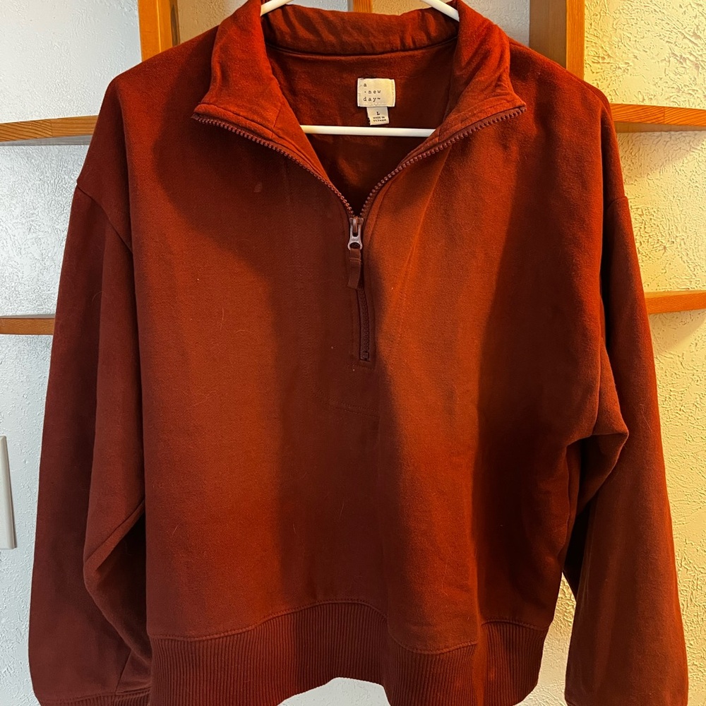 Rust Quarter Half Zip